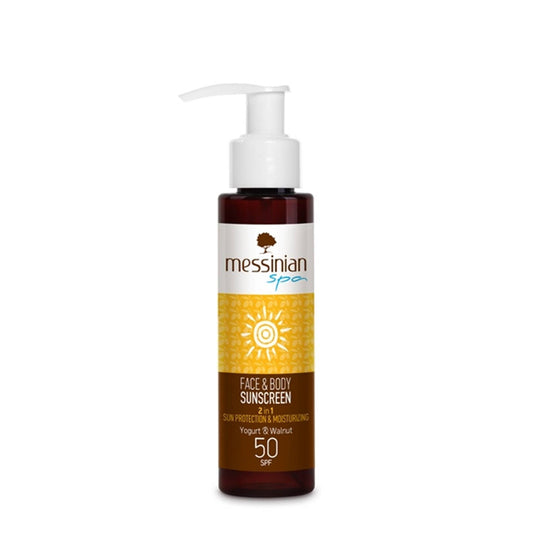 Protector solar facial y corporal 50 SPF Yogur y Nueces Messinian